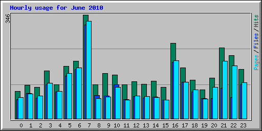 Hourly usage for June 2010
