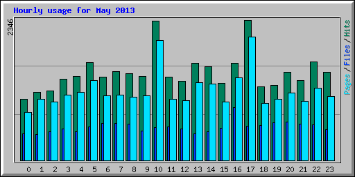 Hourly usage for May 2013