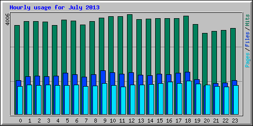 Hourly usage for July 2013
