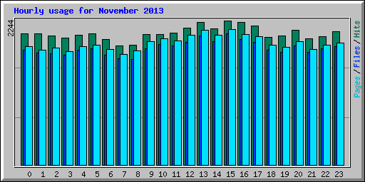 Hourly usage for November 2013