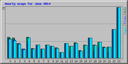 Hourly usage for June 2014