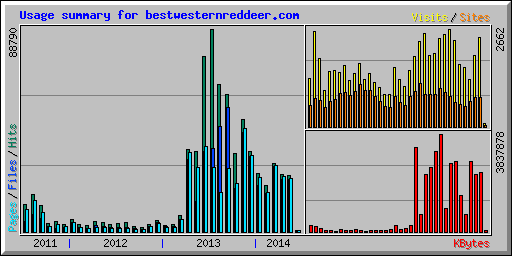 Usage summary for bestwesternreddeer.com